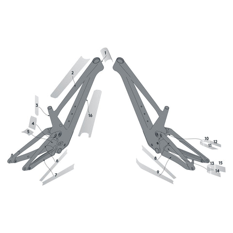 SYNCROS FRAME PROTECTION KIT CLEAR GLOSS GENIUS CARBON