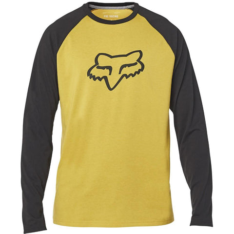 Pánské triko Fox Tournament Ls Tech Tee Mustard