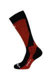 MERINO 70 SKI SOCKS, BLACK/RED